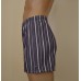 Dark blue boxer with thin and thick white lines