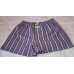 Dark blue boxer with thin and thick white lines